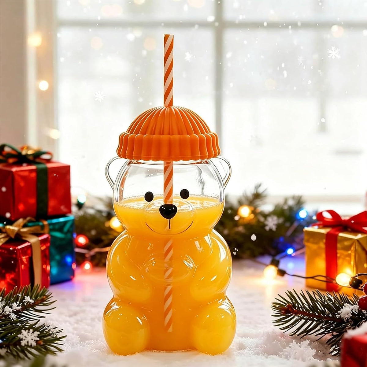 3D Teddy Bear – Glass Tumbler Sipper | 600ml