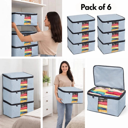 Foldable Saree Storage Bags | Pack of 6