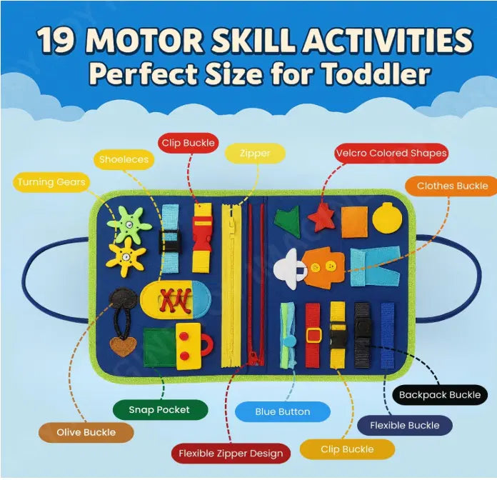 Montessori Busy Board &amp; Sensory Activity Book